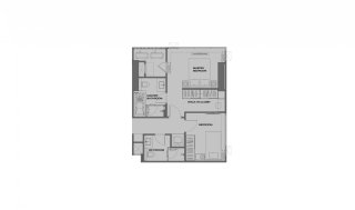 Condominium floor plan, 2 bedrooms in Anil Sathorn 12 No. 11030